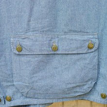 Load image into Gallery viewer, Gilet de chasse chambray monkey back pocket - #arashibyboras