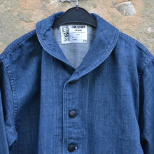 Load image into Gallery viewer, Veste US Navy shawl collar 1930 Light blue selvedge denim