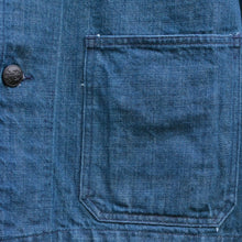 Load image into Gallery viewer, Veste US Navy shawl collar 1930 Light blue selvedge denim