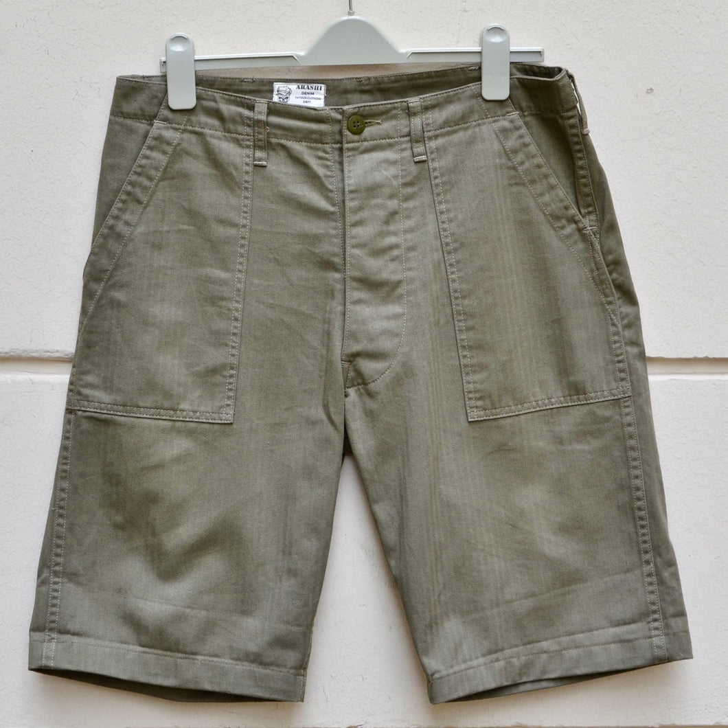 Short P47 - utility pants - HBT olive green 11 Oz