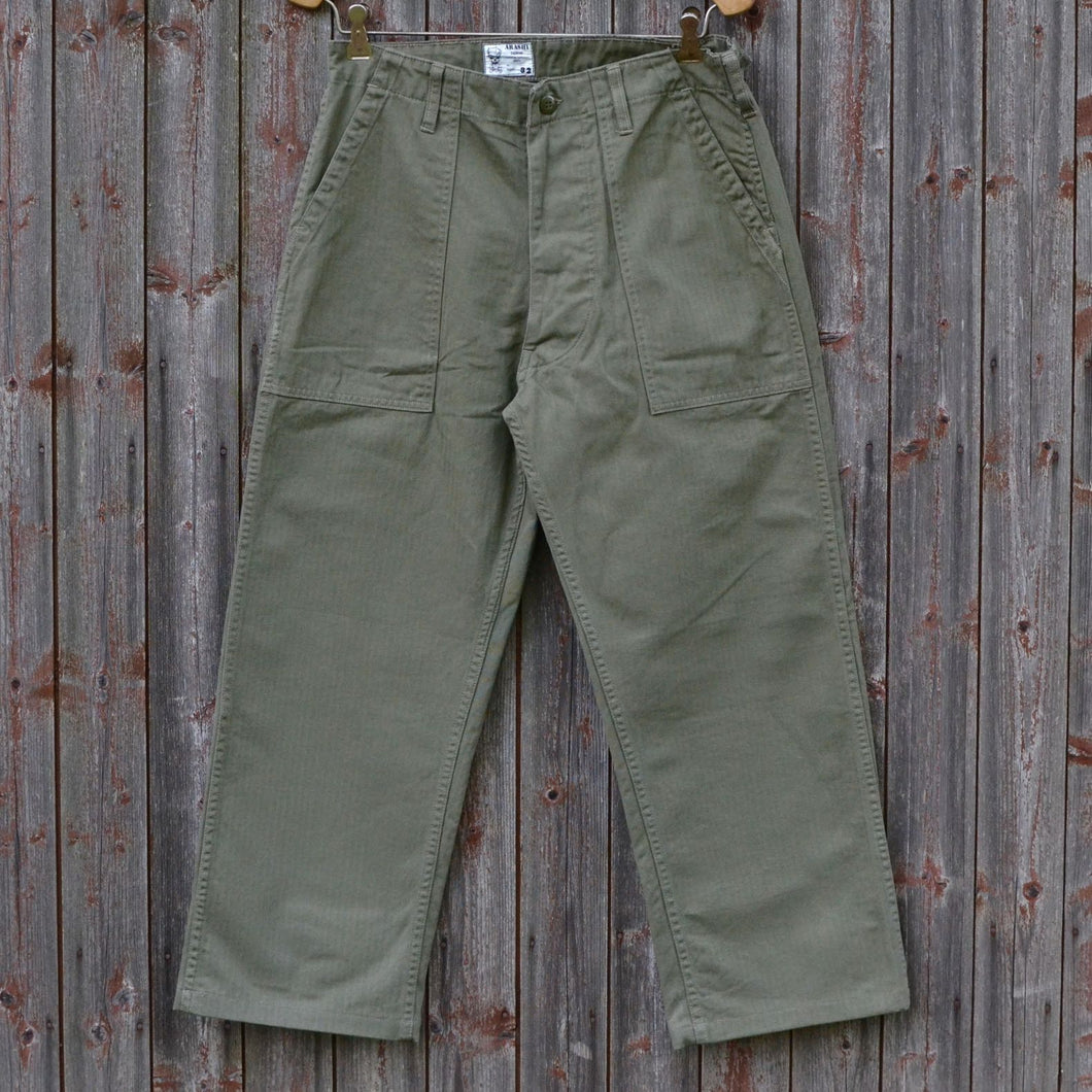 Pantalon P47 - utility pants - HBT olive green 11 Oz