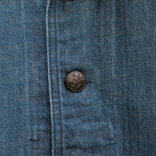 Load image into Gallery viewer, Veste US Navy shawl collar 1930 Light blue selvedge denim
